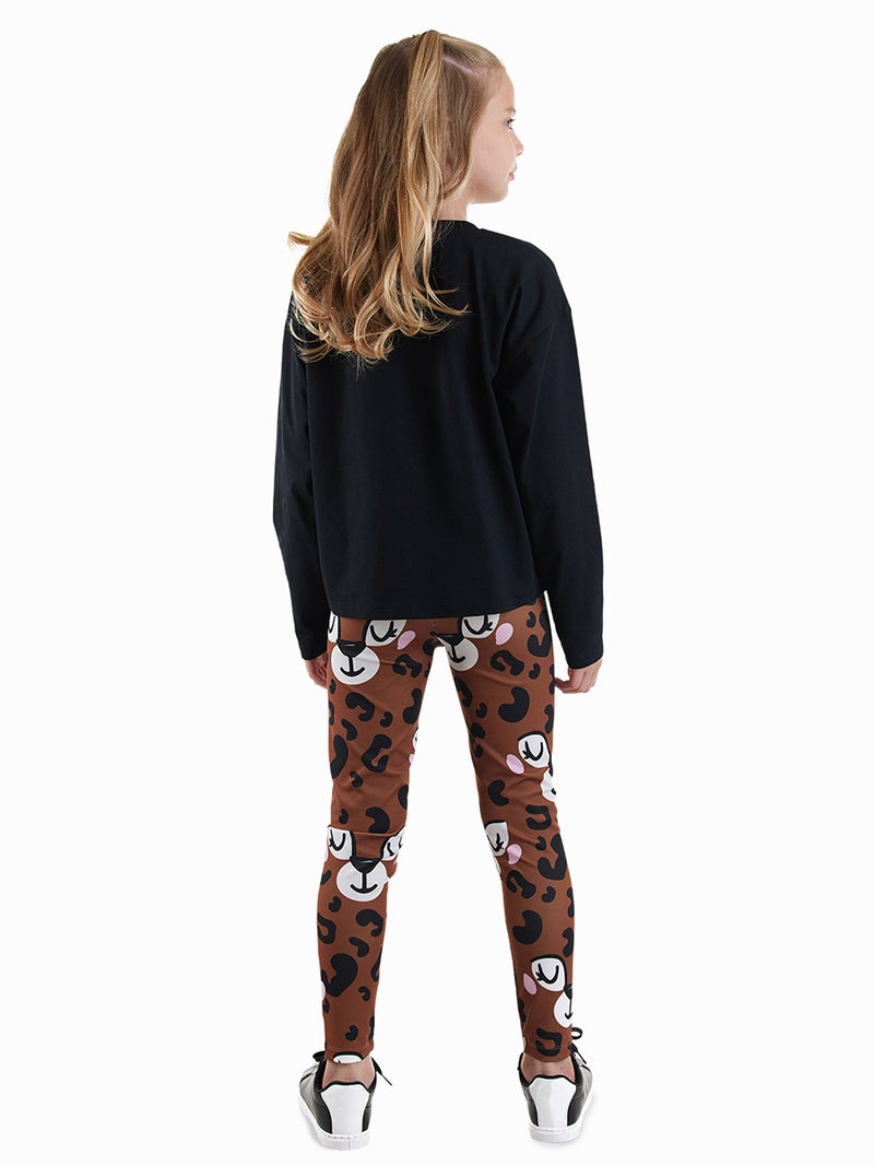 Denokids Leopard Girl T-shirt Leggings Set - Image 2
